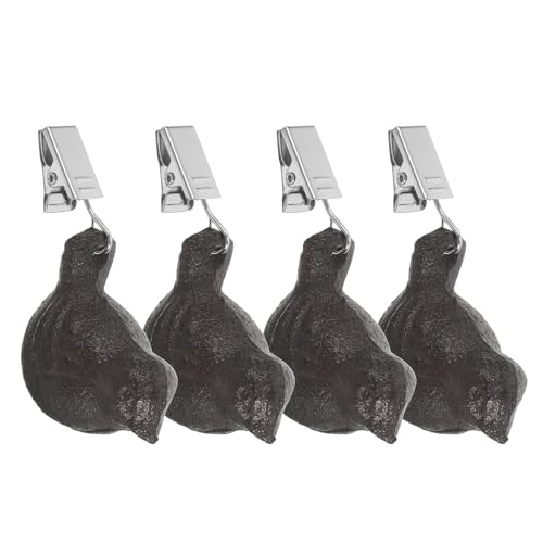 Pesas para manteles de 4 piezas en hierro fundido negro 2