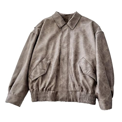 Manteau bomber surdimensionné en similicuir pour rester au chaud avec style