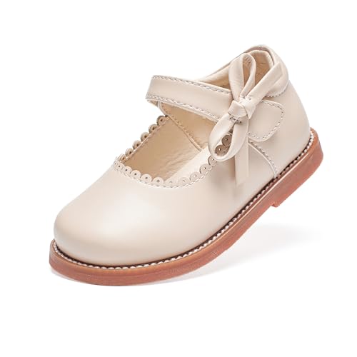 Image of PHIRAMIN Toddler Girl Mary Jane Student Oxford Shoes-Little Girl School Uniform Shoes for Wedding Party