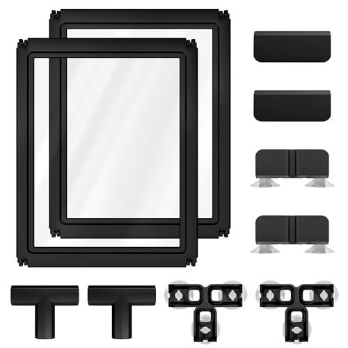 Image of FXW AuraSpace Acrylic Indoor Dog Playpen for Medium Dogs, 35 inch, 2 Panels, Black