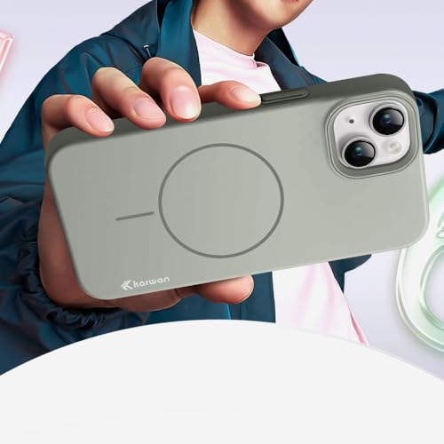 Image of KARWAN️ Magnetic Ultra Slim-Fit Back Case Cover for iPhone 14 /13 | Hard PC Case Cover | Ultra-Thin & Light Weight with [Ultra Premium Feel] Case for iPhone 14 /13(6.7 inch)(Grey)