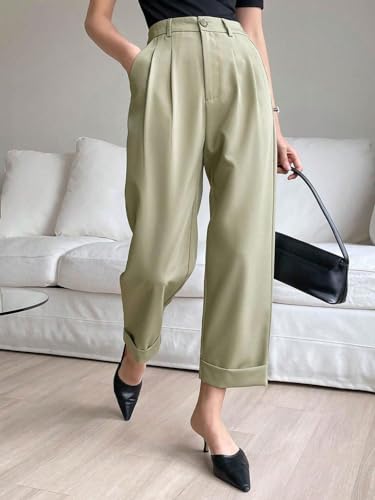Image of KOTTY Women's Cotton Blend Cross Pocket Solid Trousers