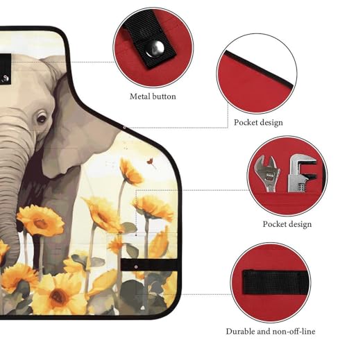 Delantal de trabajo con 8 bolsillos ajustable para hombre miniatura 3