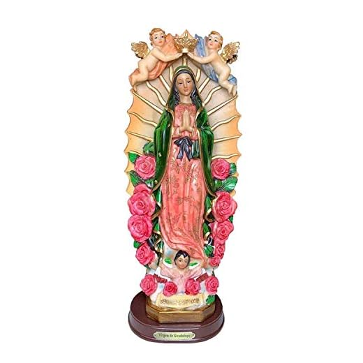 Virgen De Guadalupe 12" Inch Statue Our Lady of Guadalupe