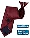 boxed-gifts Clip on Ties for Men - Premium Burgundy Solid Color Clip on Tie