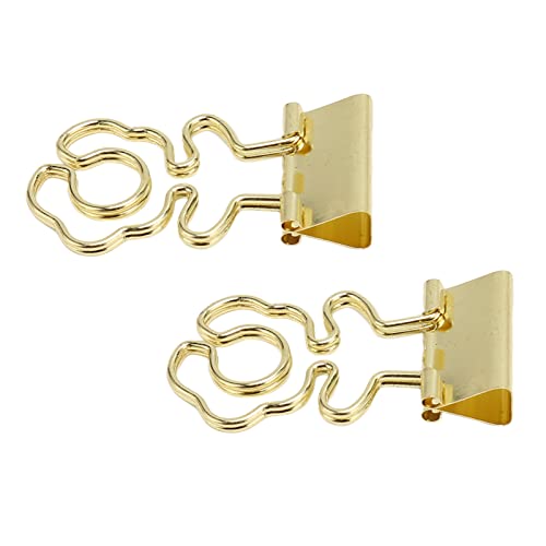 Clips de reliure fleur en métal robuste or pour certificats importants - 2