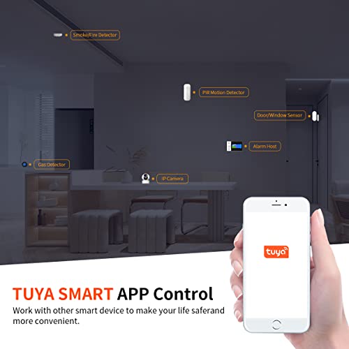 Wireless Home Alarmanlage, Wi-Fi-Sicherheit salarmsystem mit 4,3 Zoll Full-Touch-Bildschirm,...