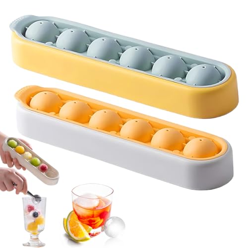 Cubiteras para Hielo Grande, 2 bandejas de cubitos de hielo de silicona con tapa, Cubitera Silicona sin BPA Apilables Moldes de Hielo Ice Cube Tray bandejas de hielo cuadradas fáciles de quitar