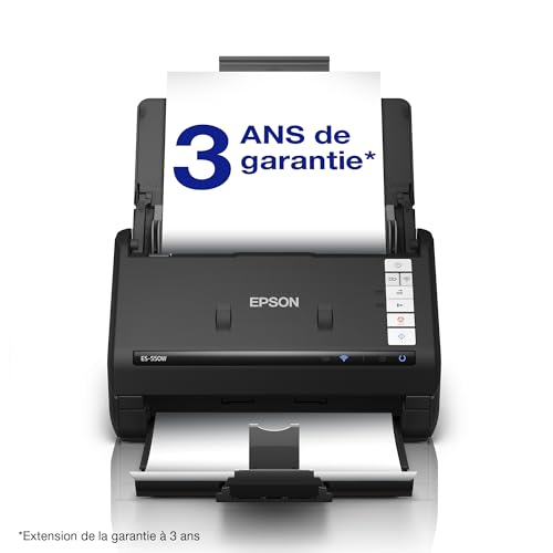 Scanner de documents Epson Workforce ES-550W chargeur ADF recto verso USB Wi-Fi