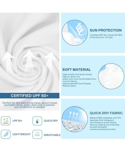 BesserBay Boys Sun Protection Hooded Long Sleeve Rashguard Shirt 1-14 Years3