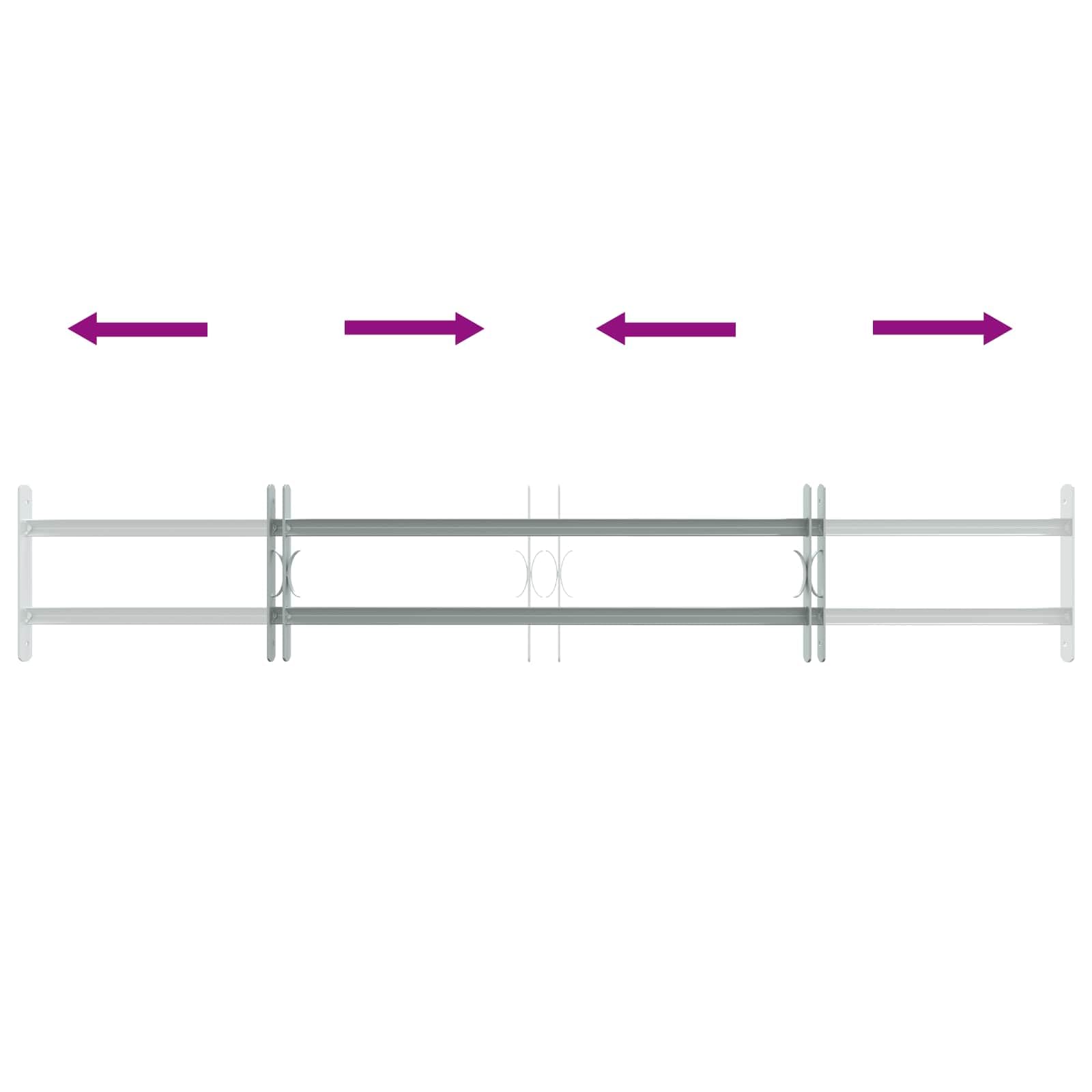 vidaXL Griglia di Sicurezza per Finestre con 2 Traverse 3 pz