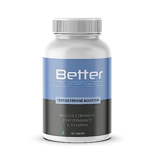 Better Nutrition Ayurvedic Testosterone Boosters Tablet for Workouts & Gym Fitness, No Added Chemicals & No Side Effects – 60 Tablet (Pack of 1)