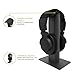 Kanto H2 Premium Universal Headphone Stand with Curved Silicone Padding for On and Over Ear Headphones | Black