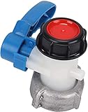 MorNon IBC Adapter Kugelhahn 75mm IBC Absperrhahn Auslaufhahn Schlauchanschluss Auslaufhahn Tank Kugelhahn für IBC Container Wassertank Regentonne