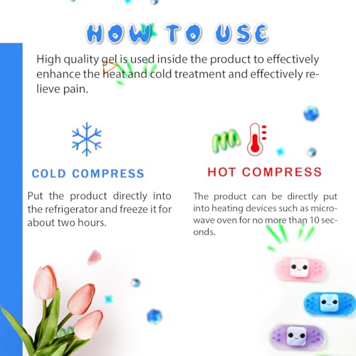 Image of Kids Ice Pack, Hot or Cold Pack Gel Cooling Pad, Reusable for Injuries Medical Health,Swelling and Pain Relief, Tired Eyes, Child Injury, Headache, Sinus Relief (Set of 4) (Pack of 3)