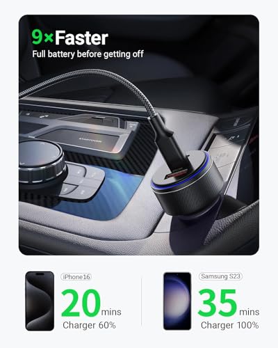 AKNSN 90W USB-C & USB-A Car Charger, 3-Port Fast Charging, PD3.0 & QC3.0, Compatible with iPhone 16/15/14/13 Pro Max, iPad, MacBook, Samsung, Google Pixel, More - Image 3