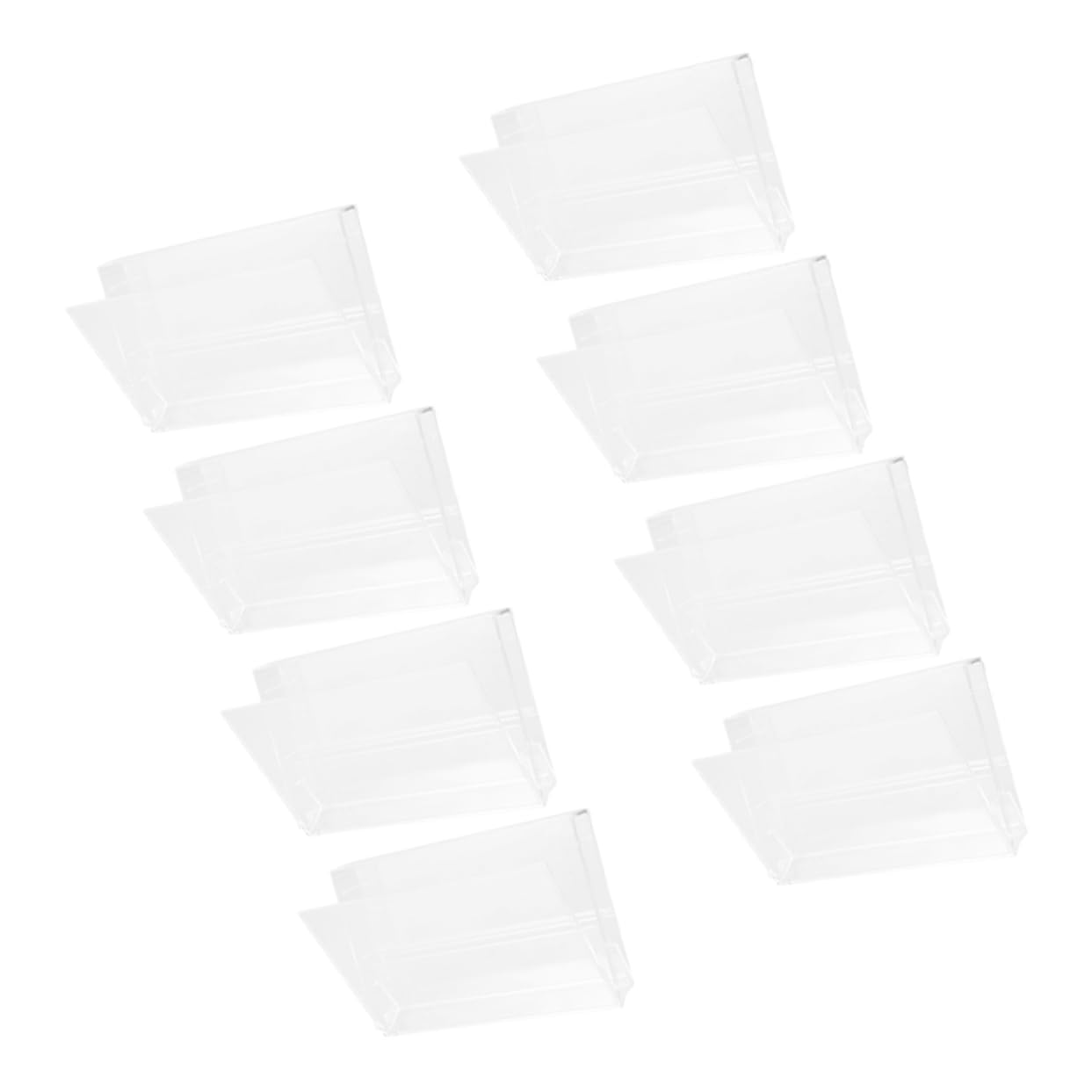 VANZACK 8pcs Retro Cassette Storage Box Decor Plastic Cassette Tape Holder Recording Organizer Music Boxes Small Storage Case