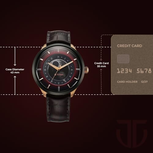 Image of Titan Caleum Sun Moon Phase in Seinna Brown - Stellar Edition