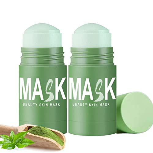 Green Tea Mask Stick, Green Tea Purifying Clay Mask, Deep Pore Cleansing, Effectively Reduce Blackheads, Control Oil, Improve Facial Dullness And Maintain Beautiful Skin (2 PCS)