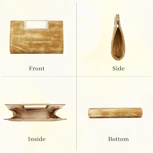 Image of Gets Clutch Purses for Women PU Leather Evening Handbag for Formal Wedding Party Clutches Small Crossbody Bag with Chain