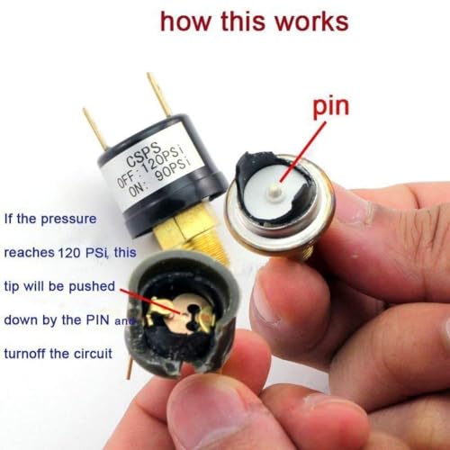 TICFOX 90-120 PSI Pneumatic Pressure Switch, Heavy Duty Air Compressor Pressure Control Switch Valve for Industrial Mechanical Control - Image 4