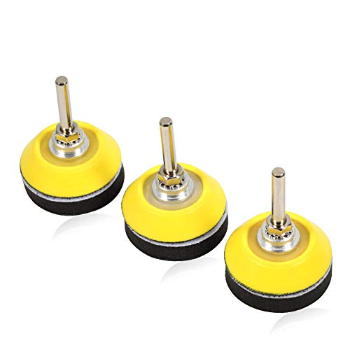 Image of SPEEDWOX Hook and Loop Sanding Discs Pad Kit 3 Packs 2 Inch with 1/4 Inch Shank Drill Attachment Backing Pads and Soft Foam Layer Buffing Pad