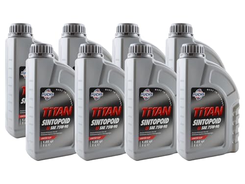 Fuchs 8 Liter TITAN SINTOPOID LS SAE 75W-90 Gear Oil (8 x 1L)