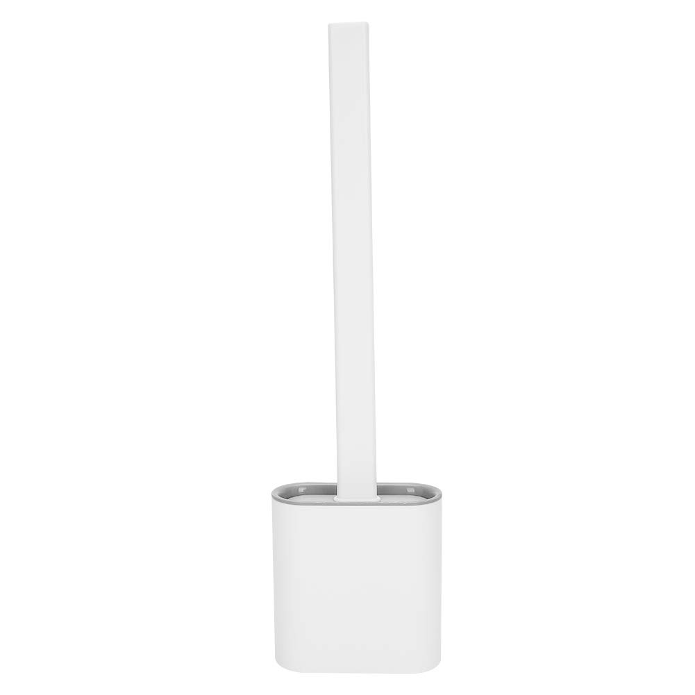 A sixx Homemaxs toilet brush mr Siga toilet toilet brush, toilet brush holder set, robust robust deep cleaning pack of 2 for storage in the bathroom bathroom(white)