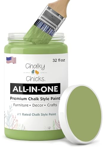 Chalky Chicks 32 Fl Oz Matte Lily Pad (Green) Chalk Paint fo...
