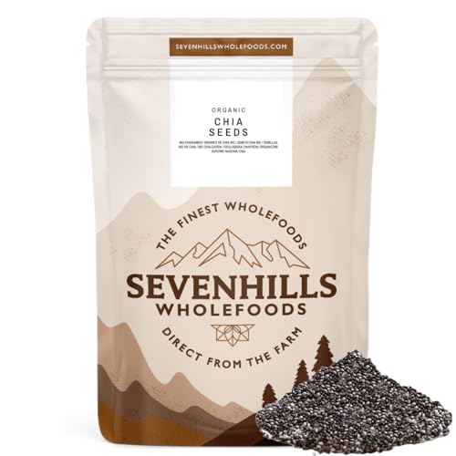 Sevenhills Wholefoods Bio Chia Samen 1.8kg - Roh Nährstoffreich – Rein und natürlich – Gentechnikfrei, allergenfrei