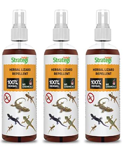 Herbal Strategi Lizard Repellent Spray - 100ml (Pack of 3) | Smarter way to Shuu Lizards away from home | 100% Herbal and Chemical free | Baby and Pet safe | Certified Ayurvedic (B08HRH7N57) Amazon Price History, Amazon Price Tracker