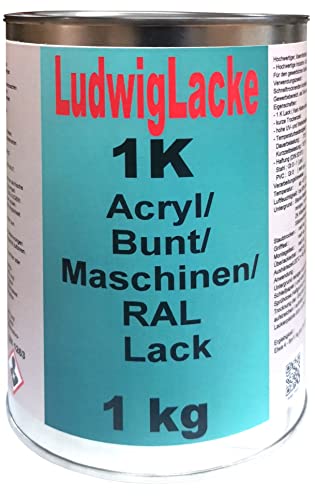 LudwigLacke 1K Maschinenlack 1kg RAL 6018 Gelbgrün Lack glänzend