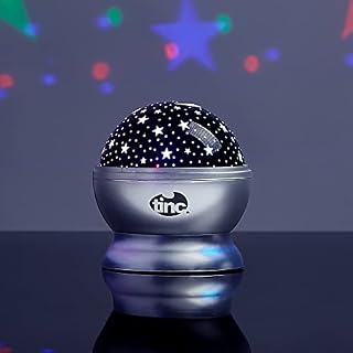 Tinc Galaxy Projector Light - Funky Space & Stars Bedroom Lamp, GAPROCLK, Silver