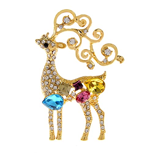 Broche de Noël faon : l'accessoire animal mignon idéal sur un pull d'hiver