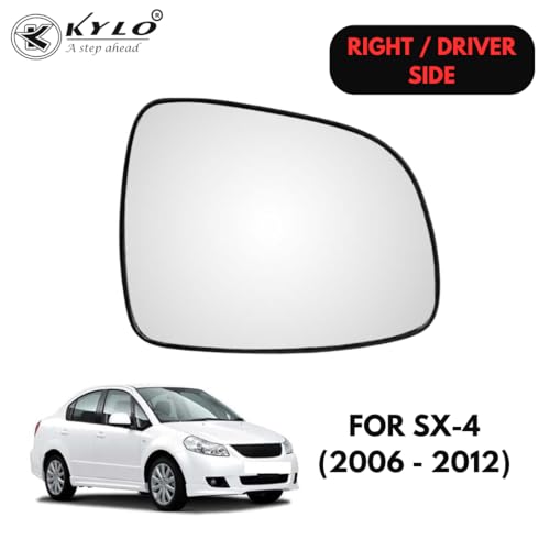 Image of Kylo Sx-4 (2006-2012) Driver Side (Right Side) Car Side Mirror Glass /Tukdi /Sub Mirror Plate