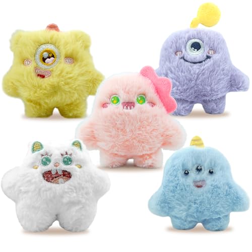 Imanes decorativos de monstruos de peluche set de 5