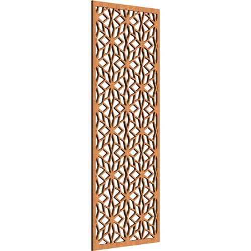 Image of Lake Decorative Pierced Fretwork Wood Wall Panels, 13 3 /8 inchW x 34 3 /8 inchH x 1 /4 inchT, Cherry