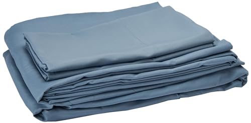 Image of Amazon Basics Full /Queen Comforter Set with Herringbone Sheets, 7-Piece Gray Leaf Bedding, Lightweight Microfiber Bed-in-a-Bag