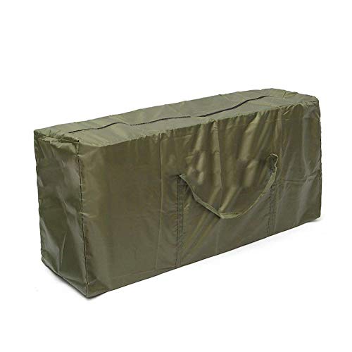 Mustbe Strong Couverture Sac De Rangement Rectanglar avec Fermetures À Glissière Et Poignées, Coussin Patio Extérieur Housse Étanche Meubles Sac De Rangement,Vert,116 * 47 * 51cm Cover