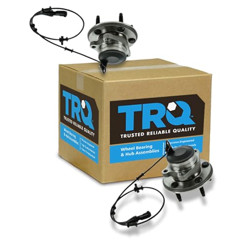 Image of TRQ Front Left and Right Wheel Bearing and Hub Assembly Set 2 Piece Compatible with 00-02 Jaguar S-Type 03-04 S-Type Base Model 05-08 2004 Vanden Plas 04-07 XJ8 07-09 XK 09-13 XF