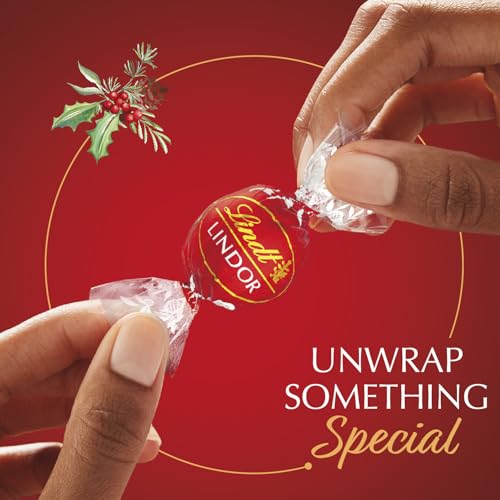 Image of Holiday LINDOR Milk Modern Gift Box, Assorted Chocolate Candy with Smooth, Melting Truffle Center, 7.6 oz. (Pack of 5)