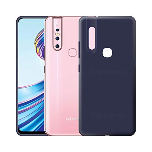Image of Case Creation Luxurious OG Series for Vivo V15 Case Cover,Anti-Dirty Slim Case Frosted Matte Cute Candy TPU Raised Bezel (Splash of Color) Back Cover for VivoV15 -Navy Blue