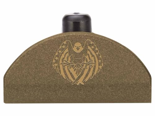 NDZ Performance Grip Plug for Glock Gen 4-5 – Heavyweight Brass – Fits G17 G19 G22 G23 G31 G34 G45 G47 – Cerakote Burnt Bronze Finish, USA Flag Eagle – Made in USA