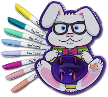 The Eggmazing Easter Egg Decorator Kit - Includes Bunny Egg Decor...
