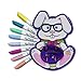 The EggMazing Egg Decorator Kit - Bunny Egg Spinner and 8 Colorful Quick Drying Markers