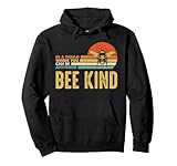 In A World Where You Can Be Anything Be Kind Vintage Bee Pullover Hoodie