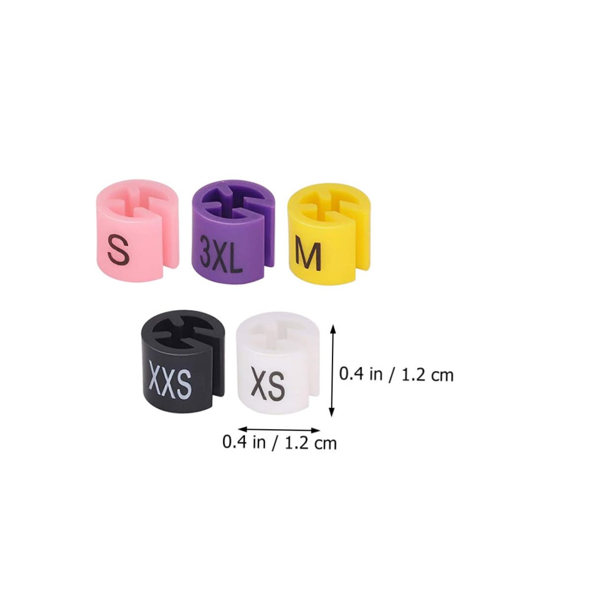 Uonlytech Étiquettes Marqueurs de Taille Identification Claire et Antichute 450 en Plastique pour Cintres Vêtements pour Magasin de Vêtements