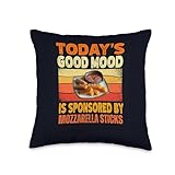 Today's Good Mood Is Sponsored By Mozzarella Sticks Retro Throw Pillow