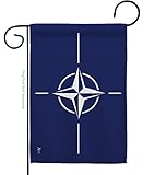 NATO Garden Flag - Regional Nationality Nation International World Country Particular Area - House Decoration Banner Small Yard Gift Double-Sided Made in USA 13 X 18.5