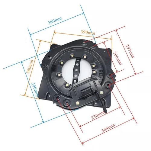 KMDZDZGS Wohnmobil Sitzdrehteller, universeller Drehteller für Wohnmobilsitze, 360° drehbar mit 4-Wege-Autositzdrehteller, Autositzmodifikation für Wohnwagen, Van, Wohnmobil